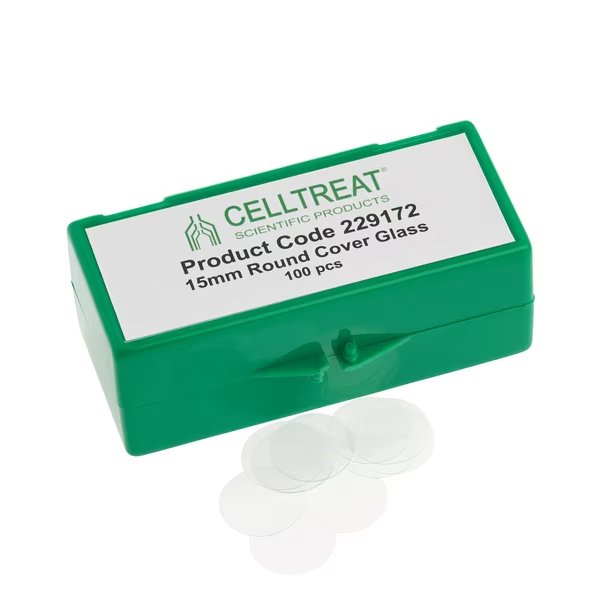 Round Cover Glass, Sterile, 15mm, Celltreat, Mfr#: 229172